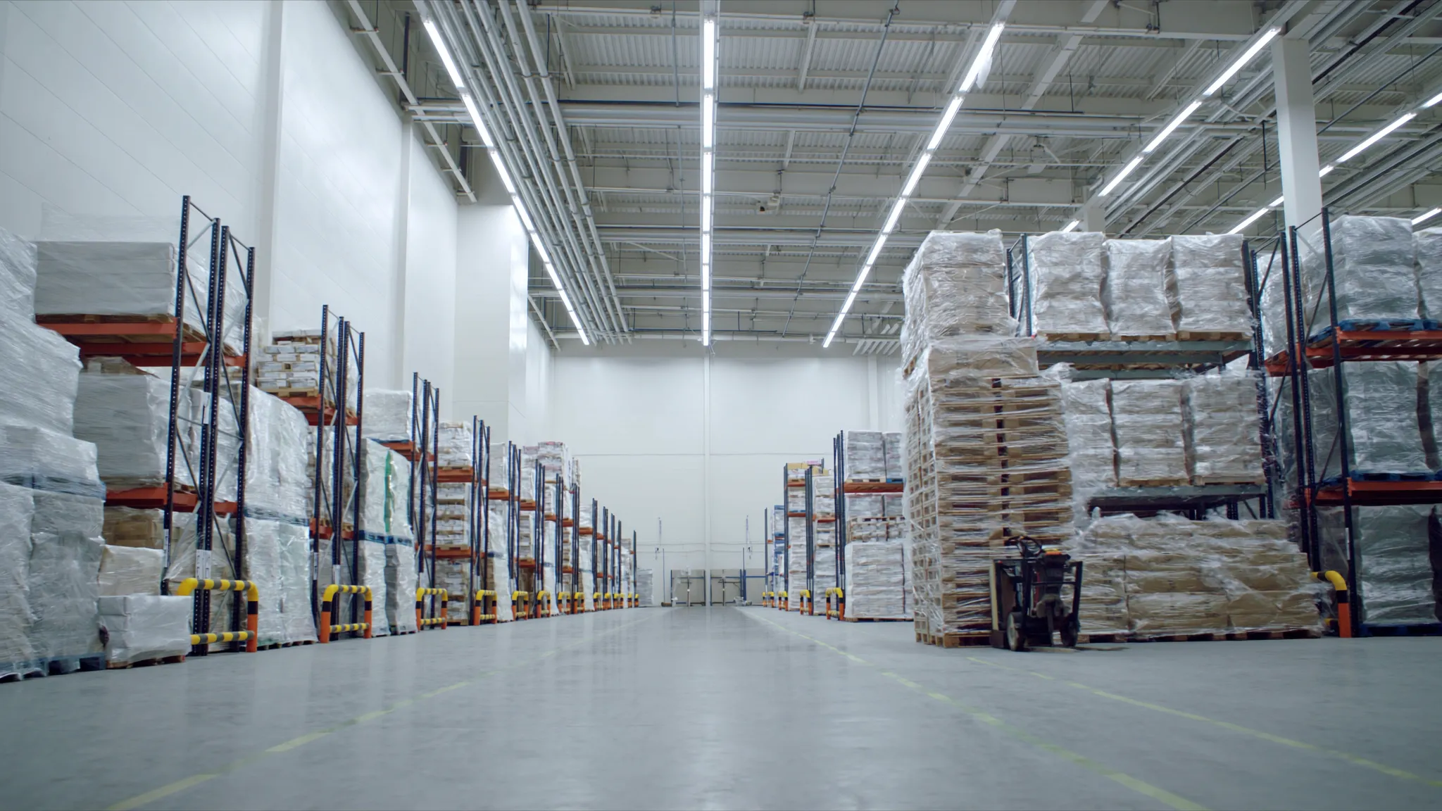 Wooden pallets in a distribution center in central Mexico